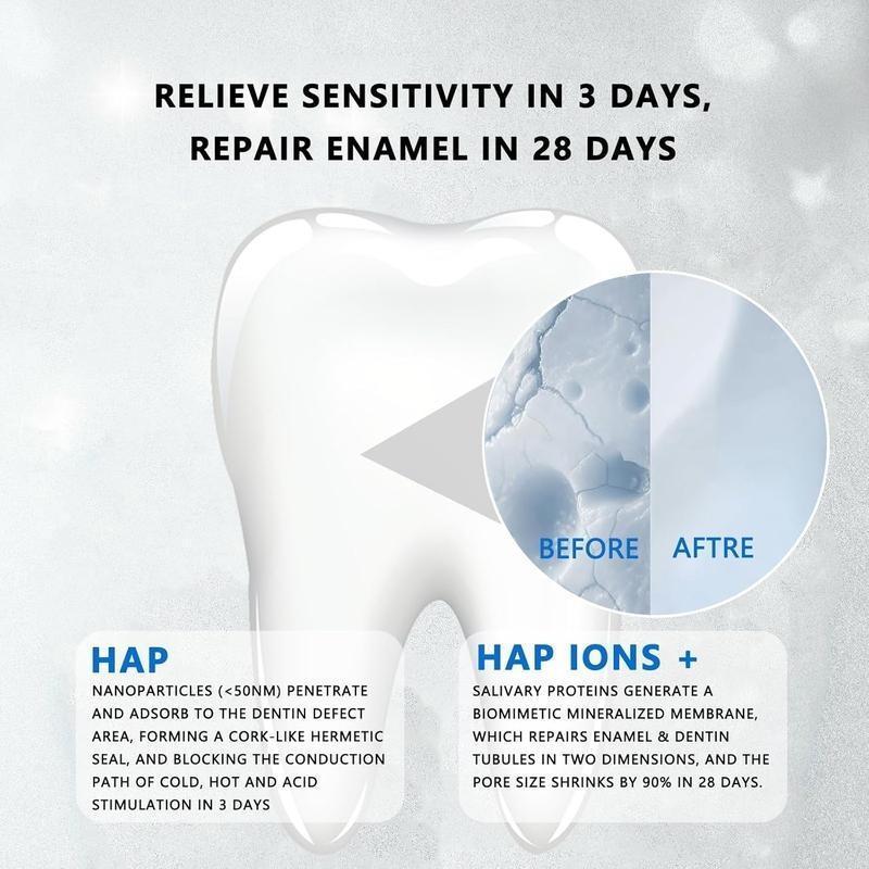 Hydroxyapatite Toothpaste,Fluoride-Free Formula,Gentle and Effective Formula,Fresh Mint,Oral Cleansing,toothpaste,toothpaste whitening Daily Sensitive