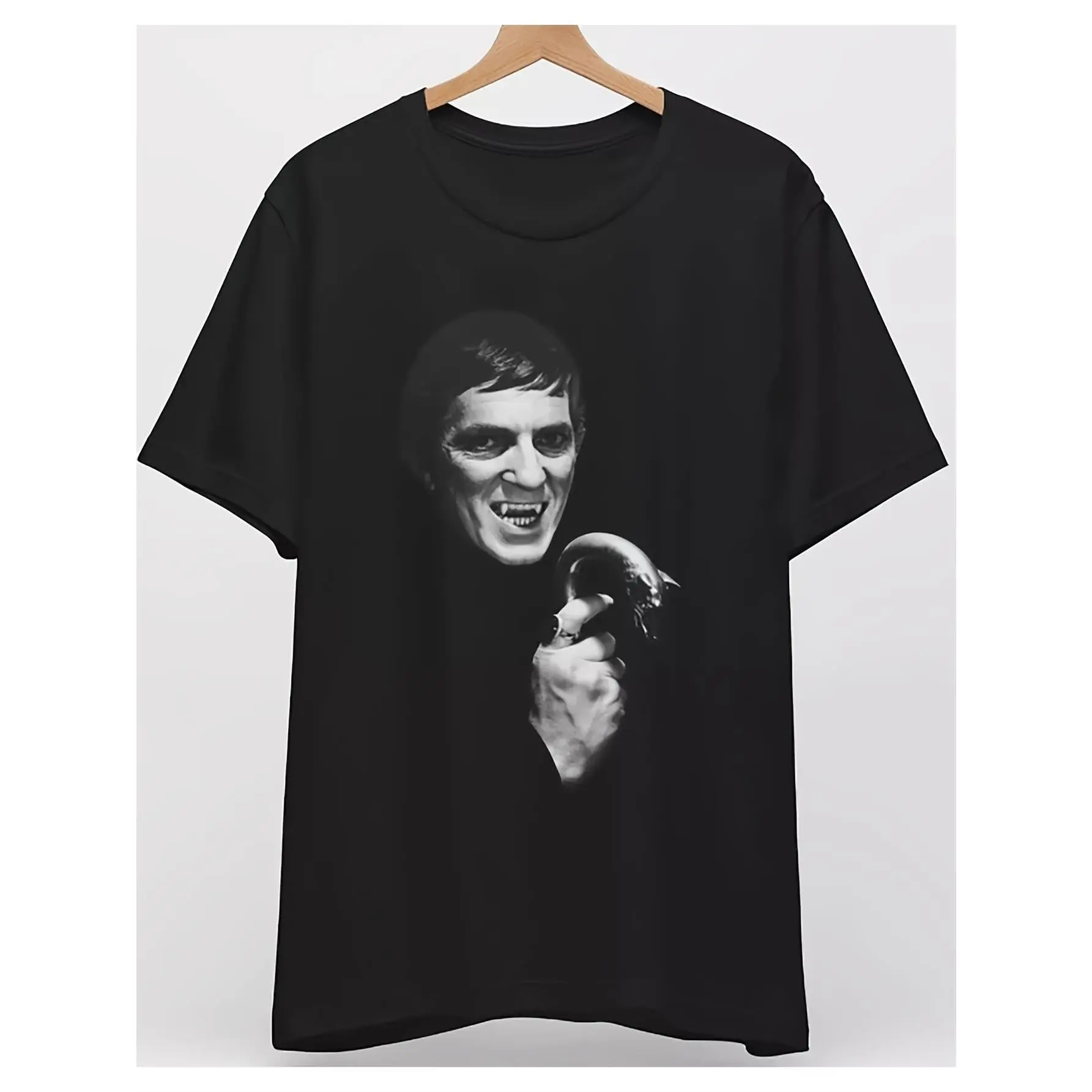 Men's Dark Shadows Vintage Barnabas Collins Novelty Graphic T-Shirt - 100% Cotton Soft Fabric, Casual Loose Round Neck Shortsleeve Oversized Layer Top, Anti-Fade, Non-Scratchy, Breathable, Classic, Foldable, for Gothic Street Style, Outdoor, School