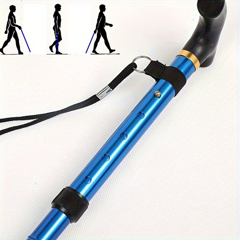 5-level Adjustable Height Folding Cane, Foldable Aluminum Alloy Walking Stick With Adjustable Height- Lightweight And Durable For Hiking And Travel