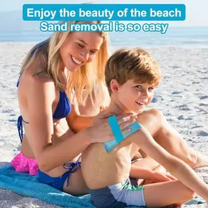 1Pc/set  Beach Sand Remover, Sand Cleaning Brush for Sand Bags & Powder Bags, Travel Essential for Beach Vacation