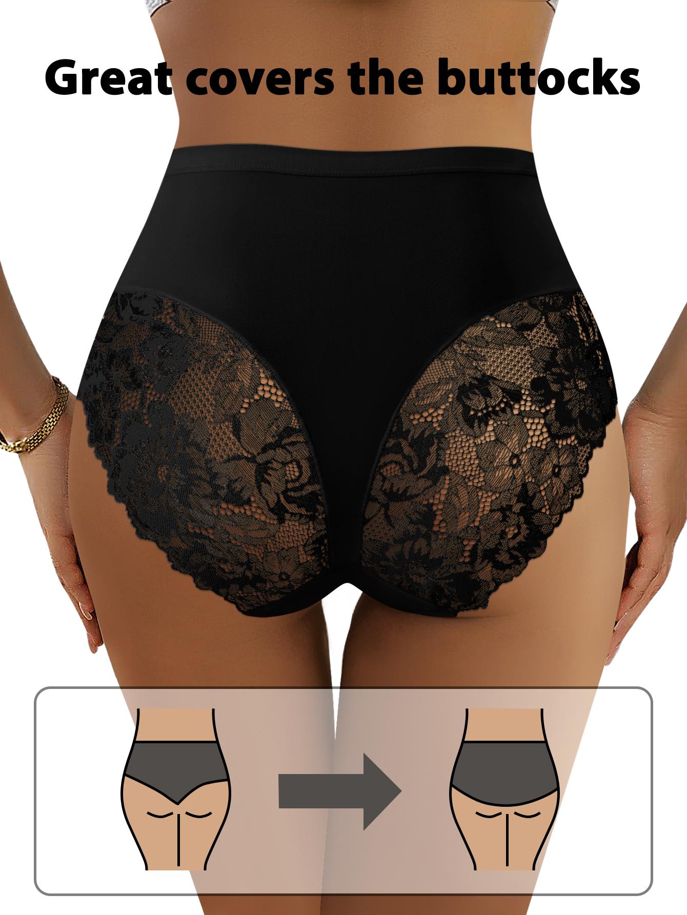 QUASTI 10 PCS Cross Design Skin-Friendly Lace Sexy Women's Underwear, High Waisted Milk Silk Fabric Soft Knicker for Breathable Comfy, Solid Color Panty Female Intimates, Suitable for Daily Wear SpringStatements