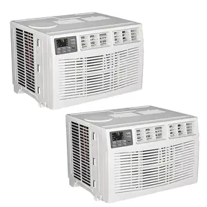 Window Air Conditioner 2-Pack – 8000 BTU Each, Cools 350 Sq Ft, WiFi & App Control, Remote, Sleep Mode, 24H Timer, Easy Install Kit – Summer Cooling – Ships in 2 Boxes