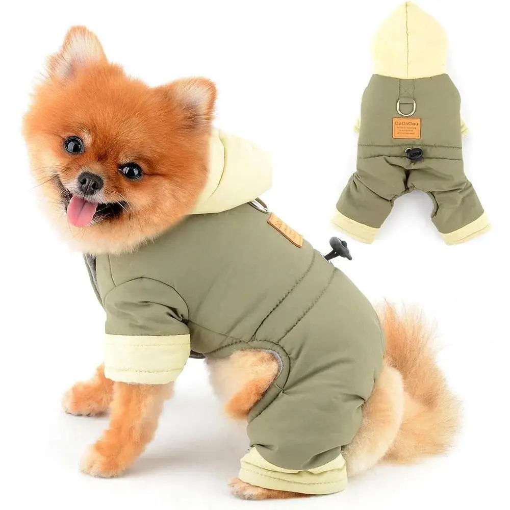 4 Legs Dog Coat Windproof Jacket for Small Dogs Warm Jumpsuit Winter Thick Snowsuit for Dogs Pet Cat Clothes for Chihuahua Pugs