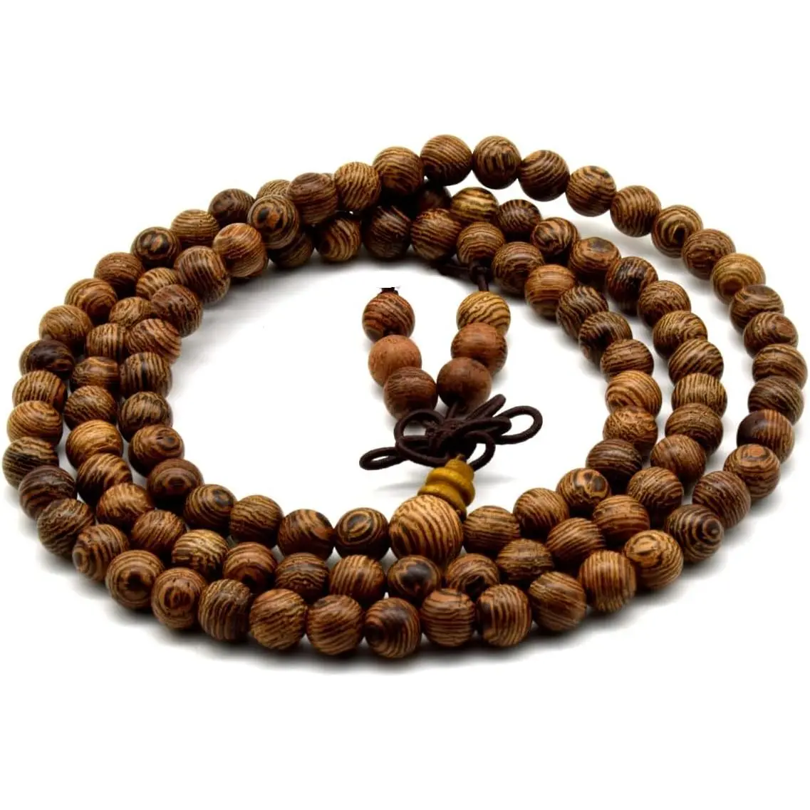Unisex  Wenge  Mala Prayer Beads Necklace Bracelet Beads Meditation Buddhist Japa Rosary Mala Bead Yoga
