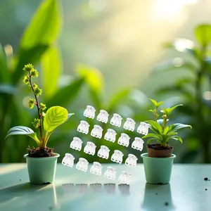 50Pcs Plant Orchid Clips Flowers Support Clear Fixer for Garden Vine Stem Plants Climbing Clasp Transparent 6 Claws Plastic Butterfly Plant Support Structures