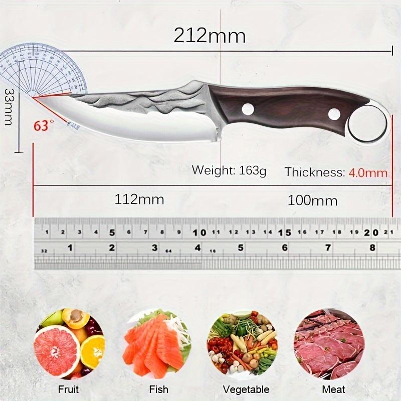 Sharp knife forged steel, meat cleaver, boning knife, kitchen, outdoor, cooking knife with sheath multifunctional portable Multi-Functional Outdoor