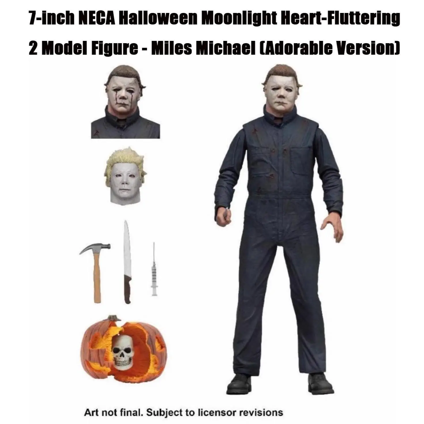 7-Inch Neca Halloween Moonlight Heart-Flustered 2 Model Figure by Michael, Cute Doll Figure, Perfect for Birthday, Party, and Halloween Gifts