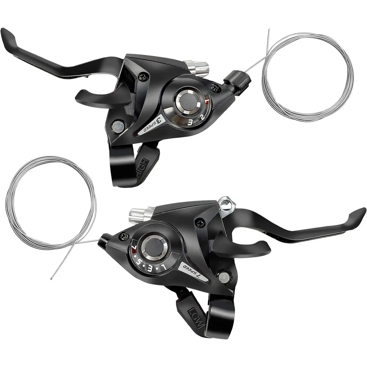 3x7 21-Speed Mountain Bike Shifter Lever, Brake with Gear Indicator for Road Bicycles