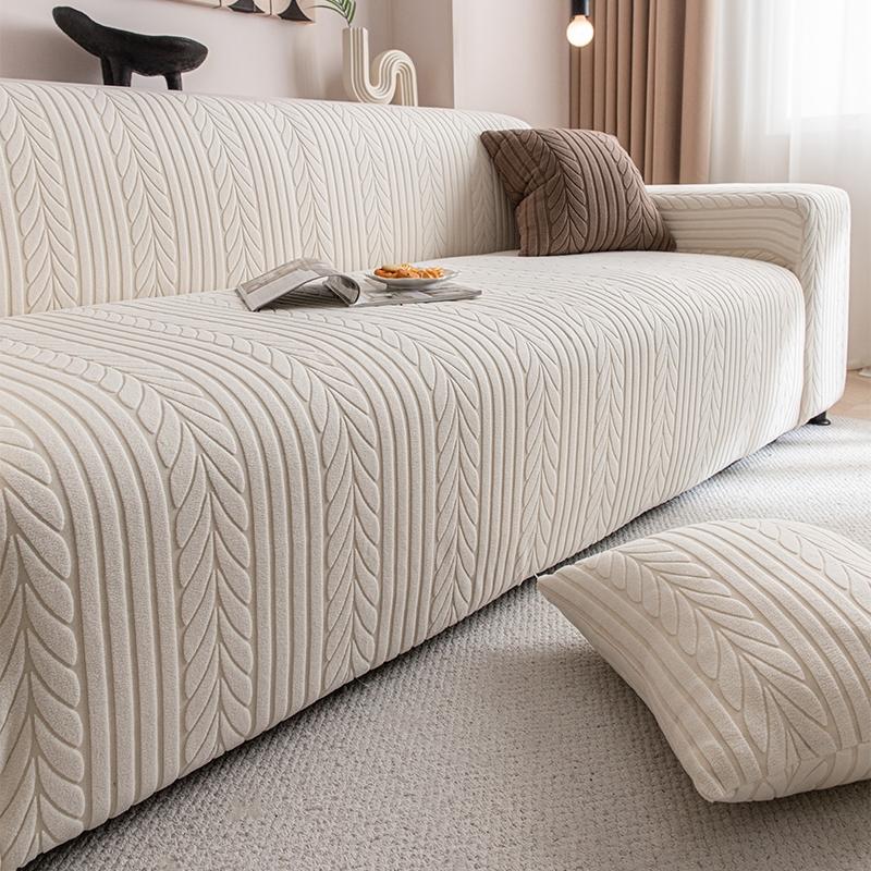 High-Density Thickened Sofa Cover with Leaf Pattern, Easy-Clean Pet-Resistant Protector, Durable Furniture Protection, Universal Sofa Protector