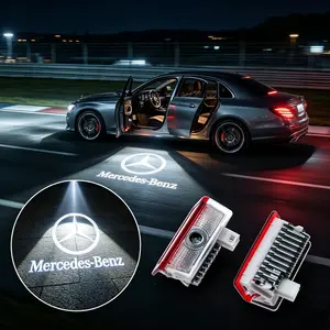 Enhance Your Mercedes Premium Charm! 2pcs Exquisite Led Door Projector Lights Work For A B C M Ml Gle Glc Gla Gls E Class W176 W205 W166 W212 X253. Easy To Install, Elegant Projection Lights Greet You And Show Outstanding Taste Every Day.#Carlights ﻿