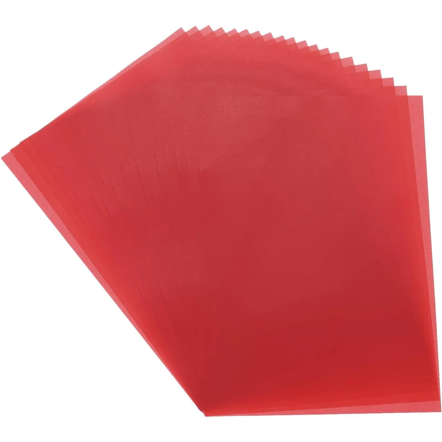Colored Vellum Paper, 50 Sheet Deep Red Transparency 8.5 x 11 Printable Vellum Paper, Translucent Vellum Sheets for Printing Wedding Invitations Ink Jet Laser Printer