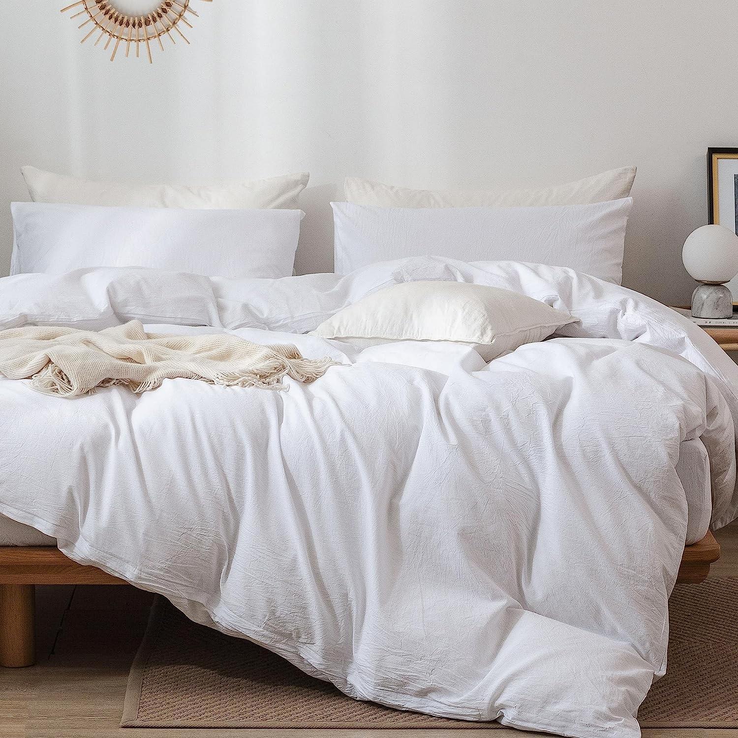 Solid Color Duvet Cover & Pillowcase Set without Filler, 2/3 Counts including Modern Simple Style 1 Duvet Cover & 1/2 Pillowcases, Summer Essentials, Duvet Cover Sets