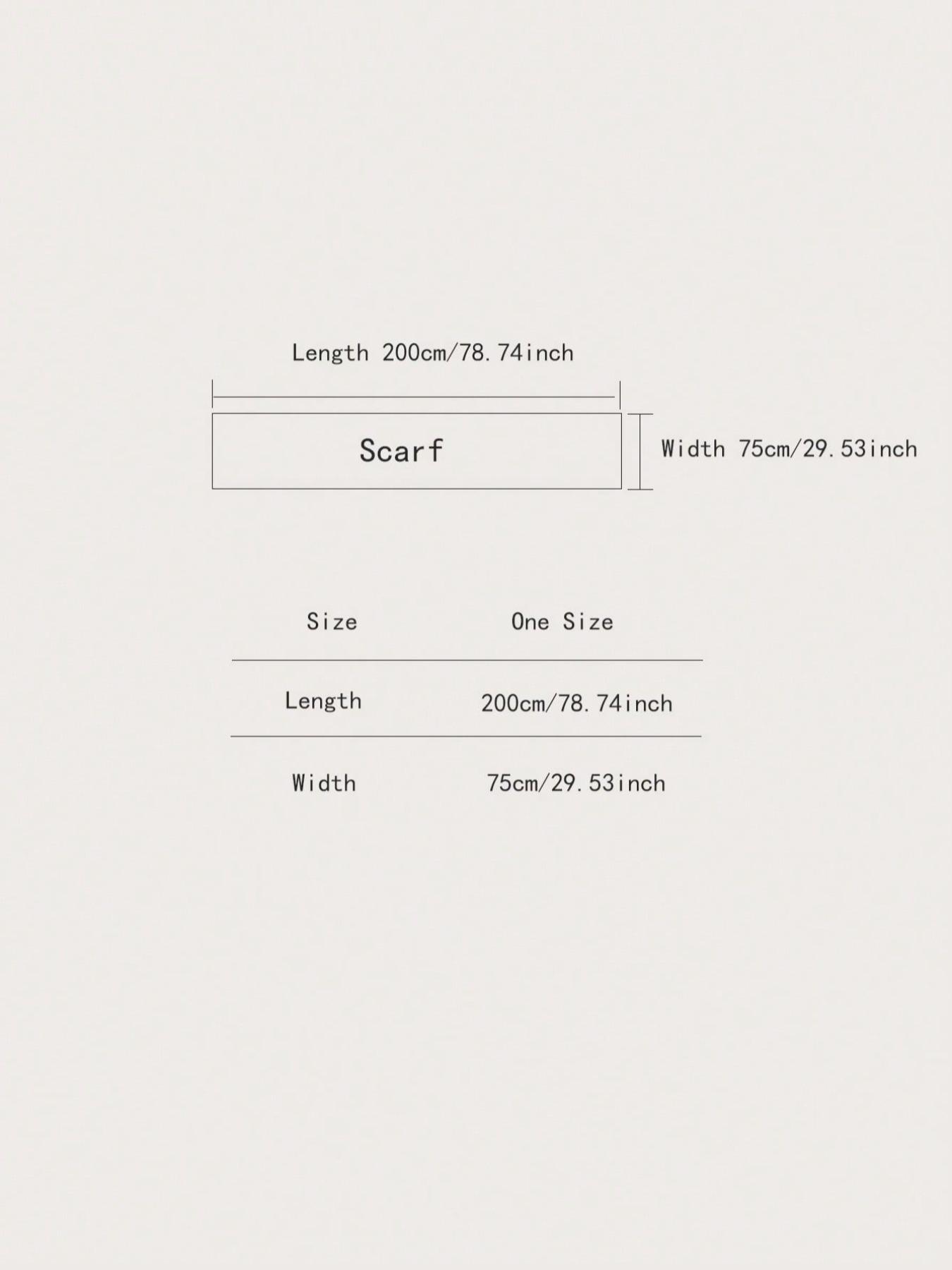 Boho Style Plant Embroidery Double Sided Scarf, Casual Soft Warm Fringe Trim Floral Embroidered Shawl for Women & Men, Fashion Accessories for Daily Wear