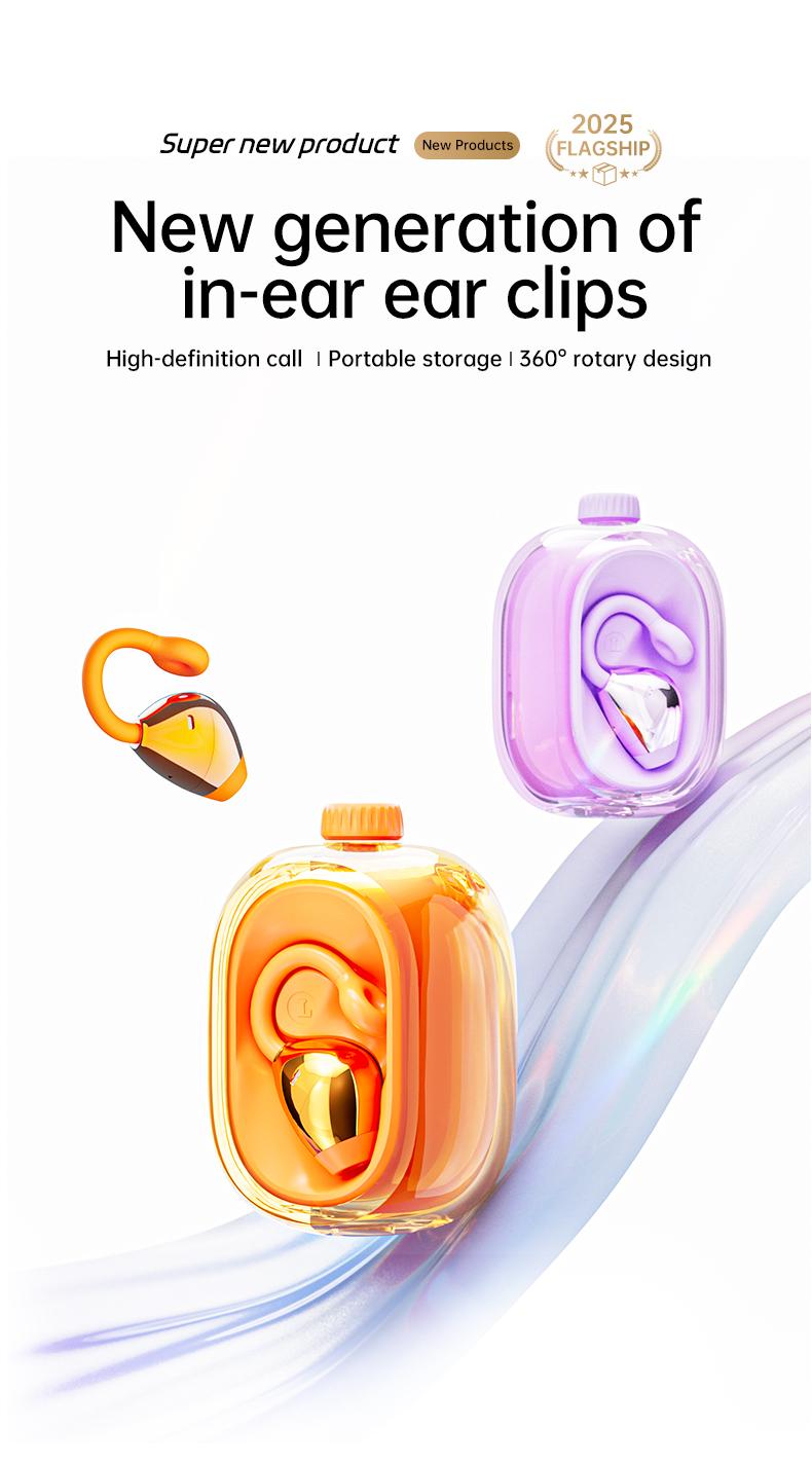 BT  Earphone Clip On Monaural Inear Motion Stereo Bone Conduction Gd28 Business Wireless Earphone Mini Monaural Tws