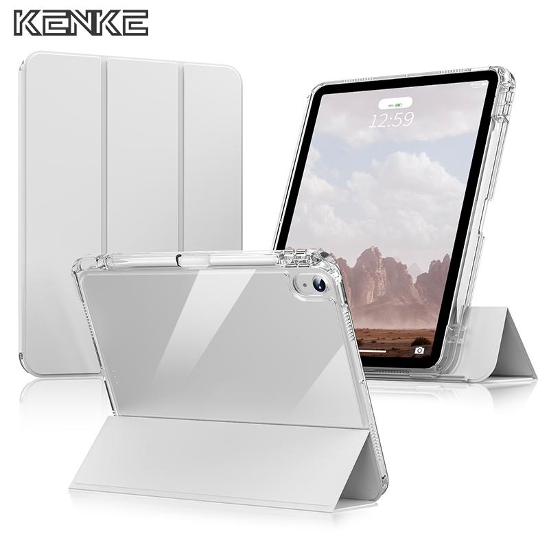 KENKE Transparent Tablet Case with Pen Holder, 1 Count Detachable Tablet Protective Cover, Smart Tablet Protector for iPad