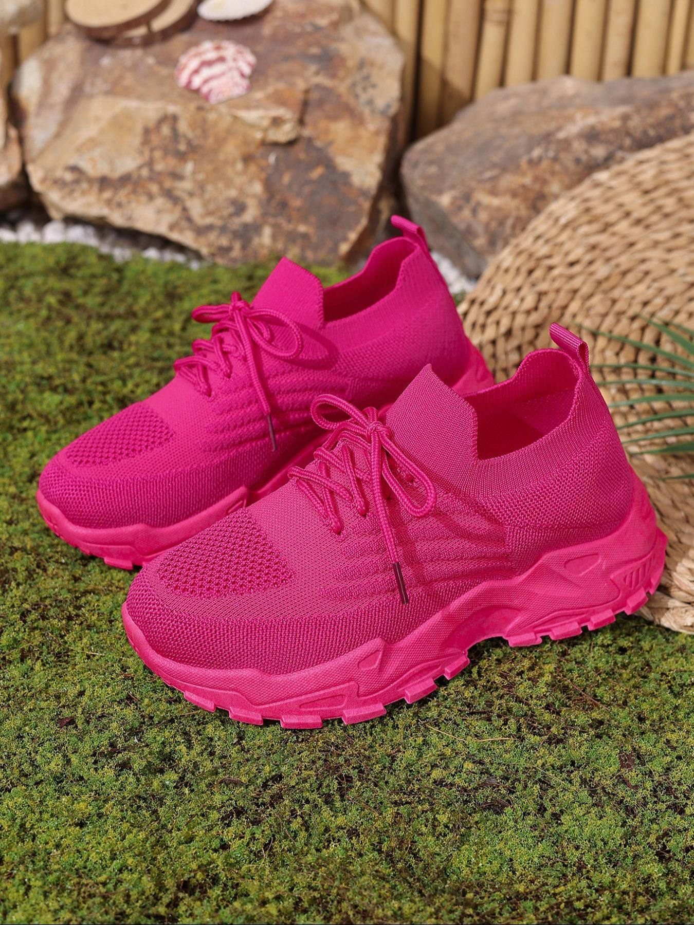 Women's Fashionable Lace Up Low Top Sneakers, Casual Comfortable Sports Running Shoes, Lightweight Breathable Sneakers for Daily Wear, Outdoor Sneakers, Jogging Shoes, Workout Sneakers, Casual Running Footwear