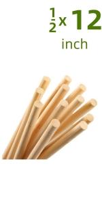 9.5 In X 5 Pairs Reusable Chopsticks with Simple and Minimalistic Design, More Size Choices: 7 In/9.5 In/12 In