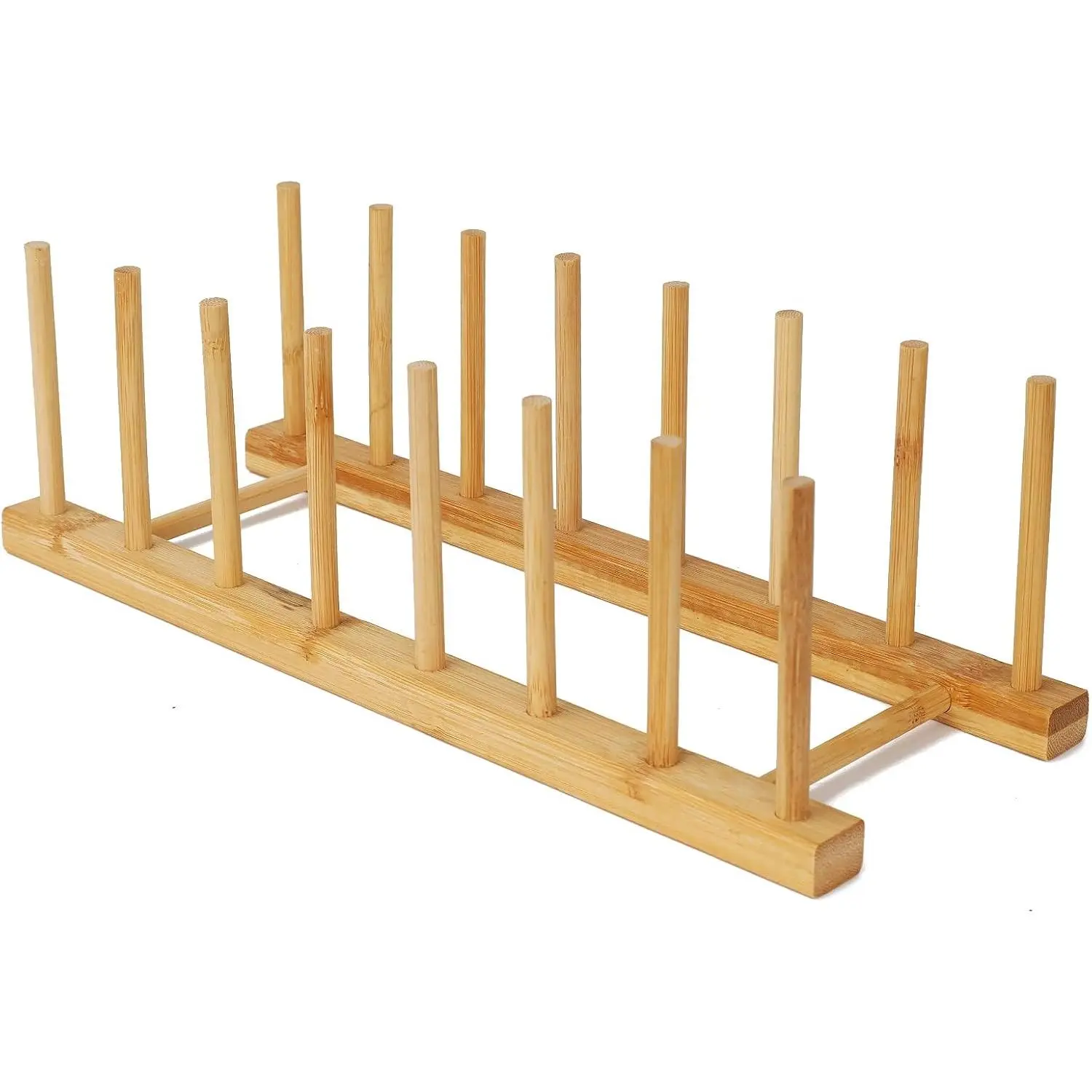 Wooden Dish Rack for Cabinets,Plate Organizer for Cabinet Space Saver,Vertical Plate Holder for CabinetsPlates Organizer for Kitchen Cabinets Pot  Board OrganizerDish Storage Rack Stand