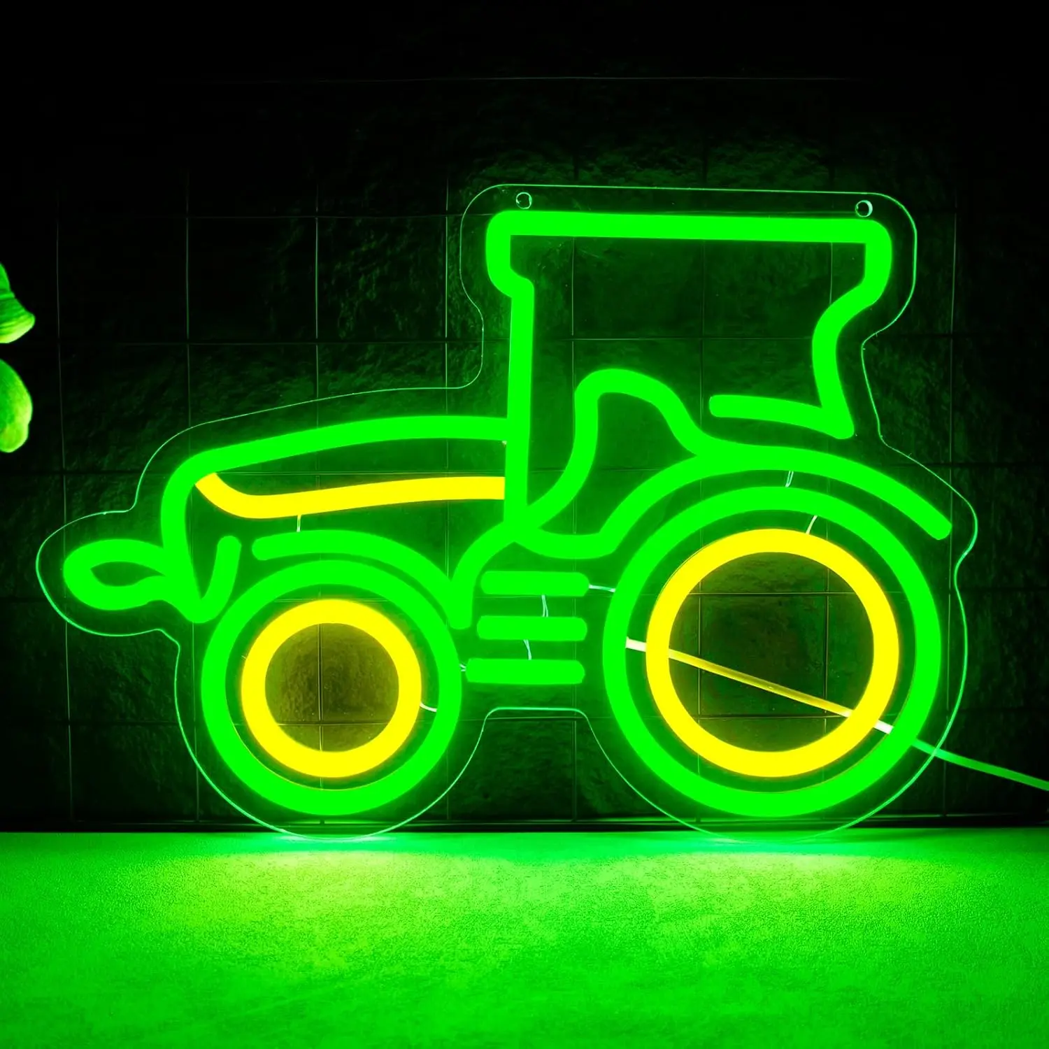 Tractor Pattern Neon Sign, Led Neon Signs, USB Plug Powered LED Wall Mounted Neon Light, Decorative Lamp for Bedroom, Living Room, Classroom, Bar, Man Cave, Led Decoration