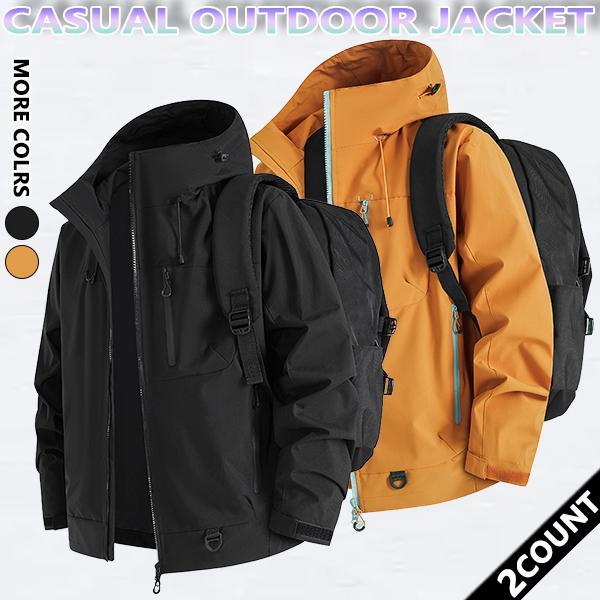 Autumn and Winter hooded casual men's Outdoor Jackets,  Windproof and wear-resistant color-blocked jacket, couples' style winter coat, outerwear top. SpringStatements