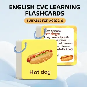 50 Children Food Flashcards, Early Learning Cognition Cards, Fun Educational Toys for Kids, Perfect for Home Schooling & Playtime