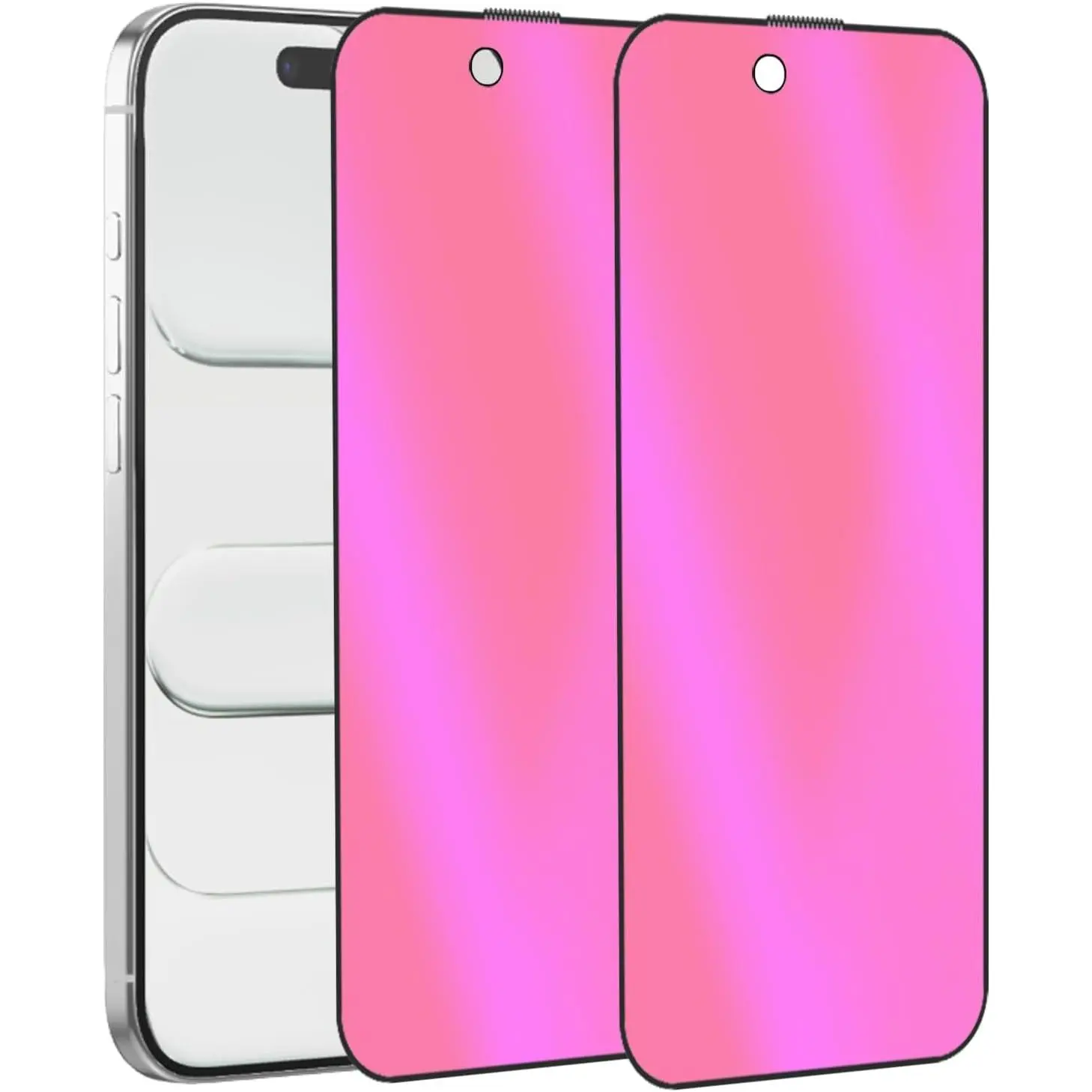 2 Pack Anti-Blue  Tempered Glass for  Air Anti-Spy Screen Protector Film Electroplated Gradient Colorful 6.5 inch