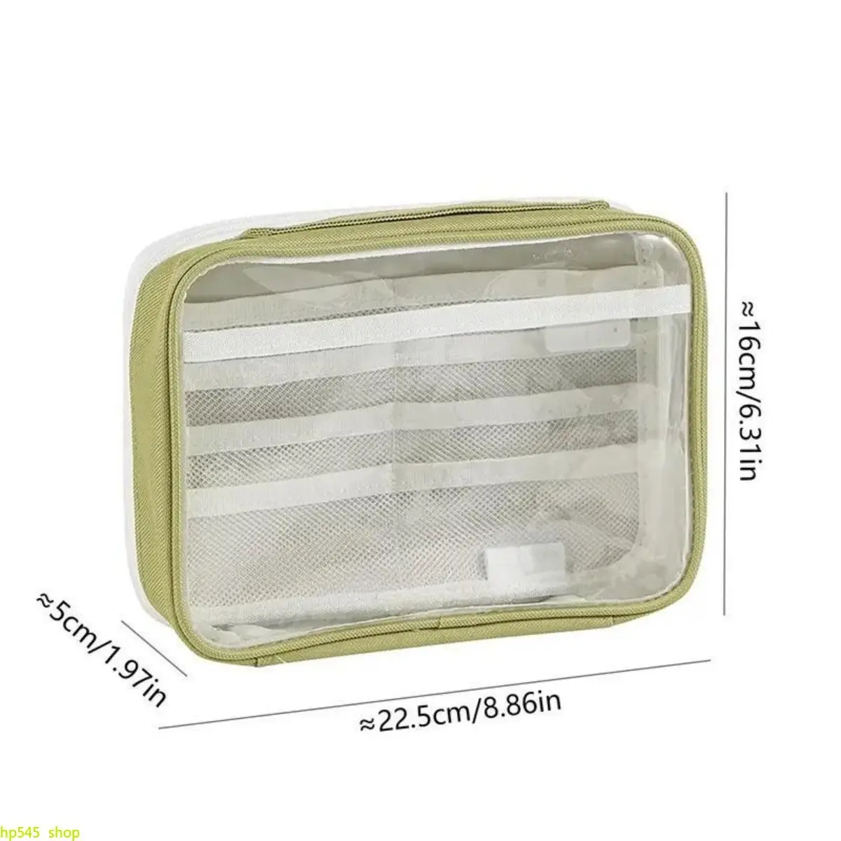 Sohochic Unisex Rectangular Transparent Mesh Fabric Pencil Bag - Zip Closure, Large-Capacity Multi-Layer Organizer, See-Through Case with Separate Compartments to Sort Pencils Erasers Highlighters, Lightweight Portable Back to School Pouch for Students