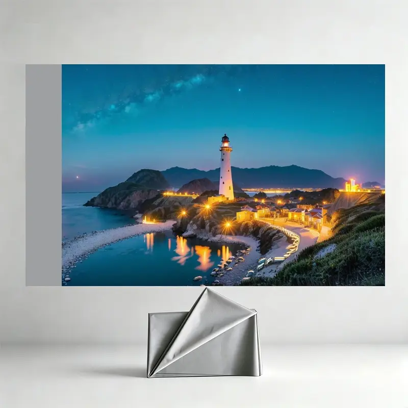 High definition foldable wall-mounted projection screen, Movie Projection Screen 30-60-72 - 84-92-100 - 110 - 120 - 130 - 133 inches, metal light screen can also be projected during the day, convenient indoor and outdoor projection screen
