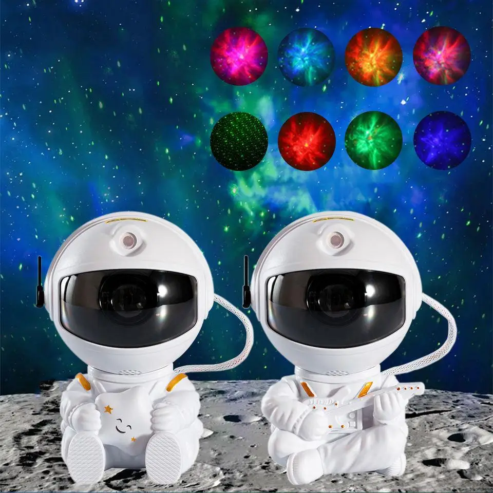 Astronaut Design Star Projector, 1 Count Night Light, Starry Nebula Ceiling LED Lamp with Remote Control, Room Decor, Birthdays Gifts