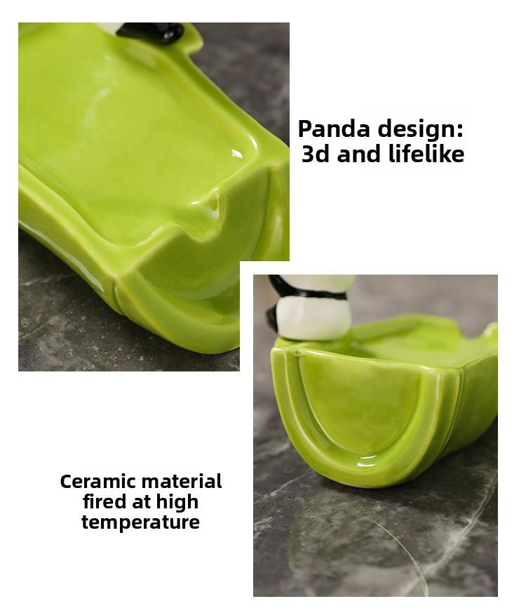 New high-appearance panda ceramic soap box