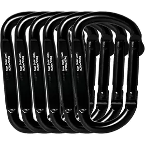 Heavy Duty Carabiner Clip, 800lbs 13KN D-Ring Keychain Hook for Camping, Hiking, Backpacking, Gear Hanging, Keys, Water Bottles, Bags and Outdoor Utility Use