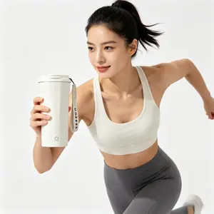 2026 New Fashion Smart Blender Cup USB Rechargeable LCD Temperature Display Sports Outdoor Coffee Morning Post Workout Shakes No Battery Replacement vacuum wall double zalea master tumbler steel stainless home travel leak-proof lid