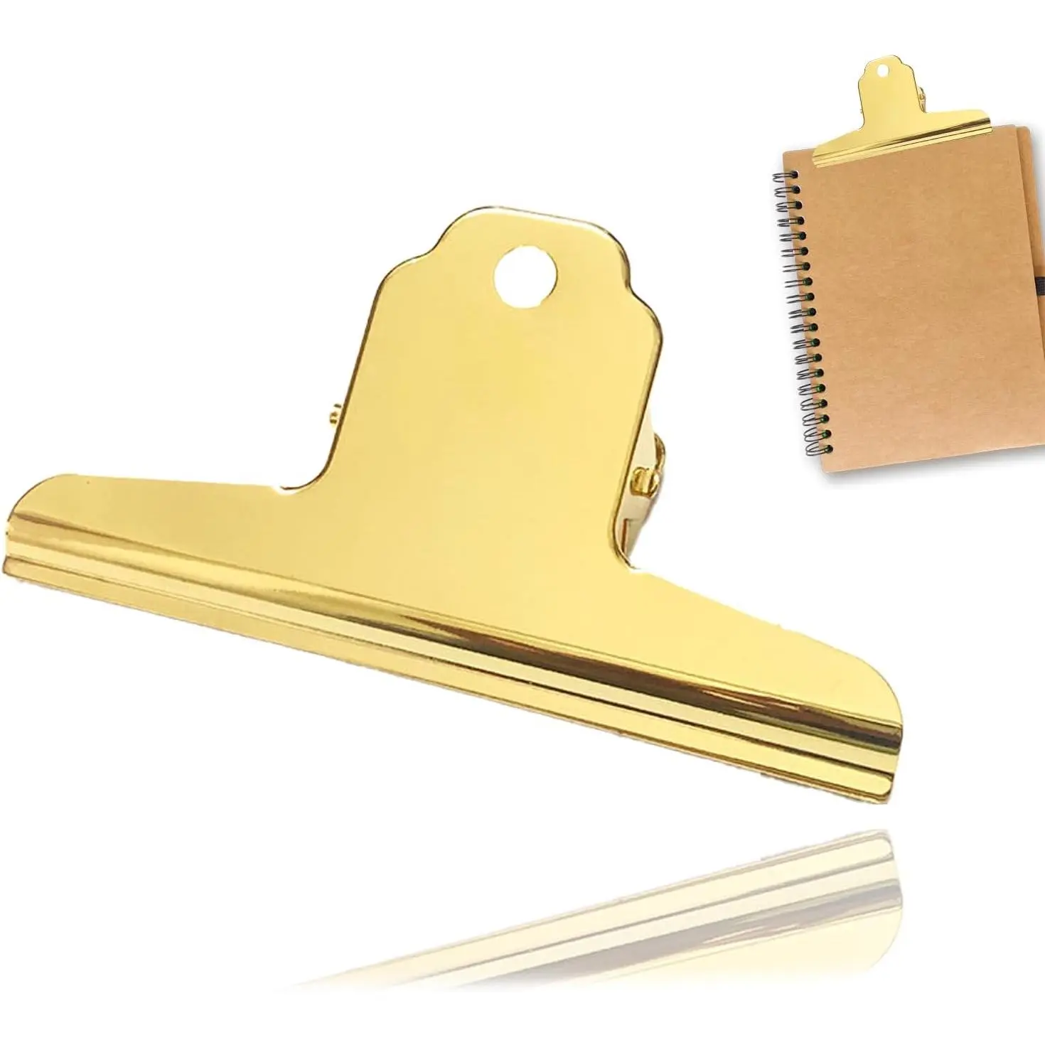 Chip Clips Metal Binder Clamp Large Clamps Heavy Duty Paper Clip Clampy for Journal Clipboard Book  Bag   Easel Blueprint Extra Paper to Hold Open Office Clamp