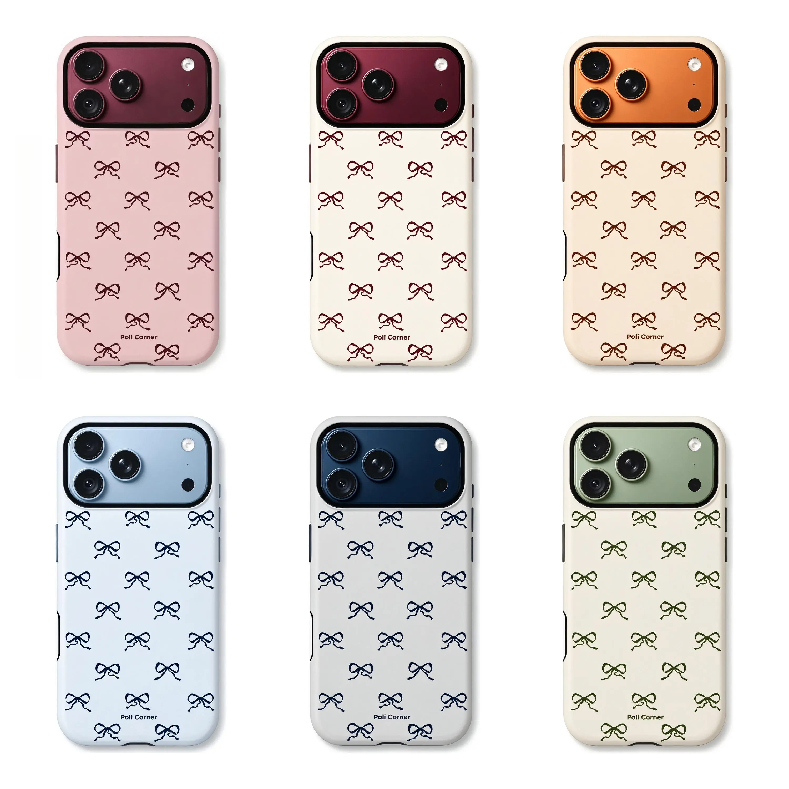 Cute Coquette Bow Phone Case for iPhone 11 12 13 14 15 16 17 18 Pro Max Plus, Aesthetic Ribbon Bow Print Soft TPU Slim Shockproof Anti-Scratch Protective Cover, Trendy Y2K Girly Phone Case for Women Girls, Cute Gift, Drop Protection