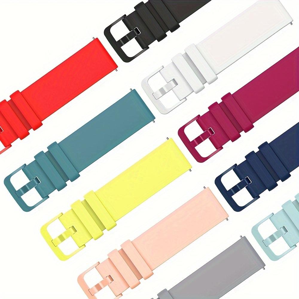 Universal Soft Silicone Watch Strap 18mm 20mm 22mm, Waterproof Replacement Band Compatible with Samsung Galaxy Watch 5/4/3 Active 2 Gear S3 & Amazfit Bip, Comfortable Sport Wristband
