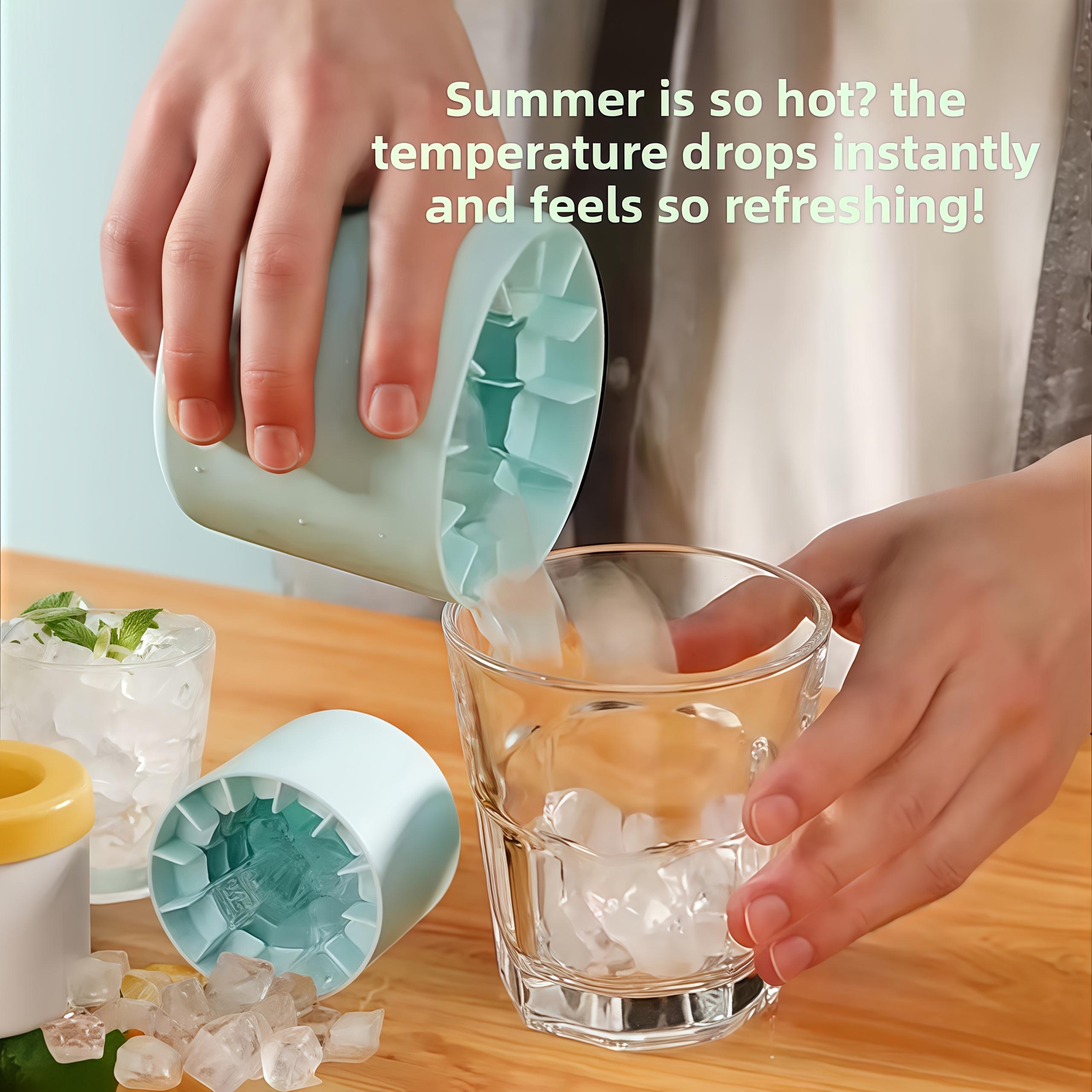 1 Quick-freeze Silicone Ice Tray - Easy to Use, Durable Plastic Mold, Makes Perfectly Shaped Ice Cubes, Suitable for Juices, Ice Buckets, and Cylindrical Cups, Fruit Juice Accessory, Ideal for Thanksgiving, Halloween, Christmas