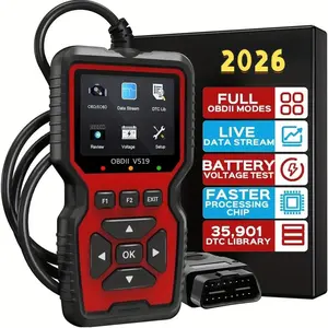 2026 New Powerful Automotive OBD2 Scanner Diagnostic Tool - Engine Code Reader, Full OBD2 Features, Reset, Modes 6&8, Suited for DIY Car Owners & Mechanics Voltage Test