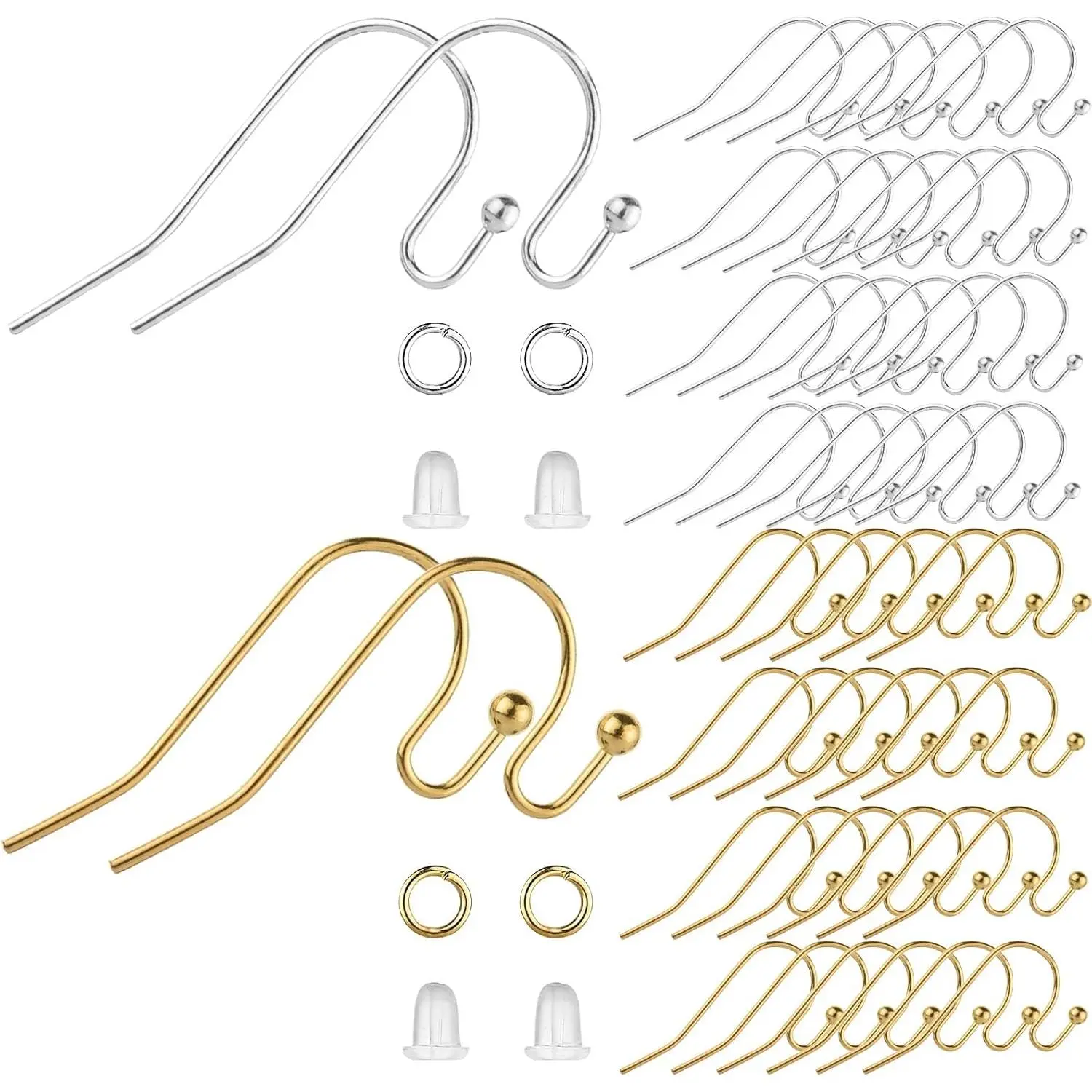 Earring Hooks, 600 count  Earrings Making kit( and ) Earrings Finding Component Accessories,Earring Backs,Jump Rings for  Making DIY Craft