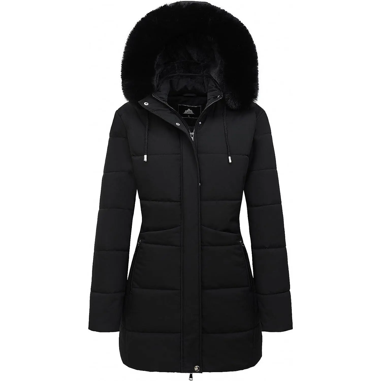 MOERDENG Women's Feminine Casual Puffy Coat - Warm, Waterproof, Comfortable Long Down Jacket with Detachable Feature