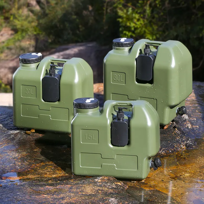 20L (5.28 gal) Portable Water Tank with Faucet & Spigot, 1-Count Outdoor Camping Hiking Drinking Water Storage Bucket