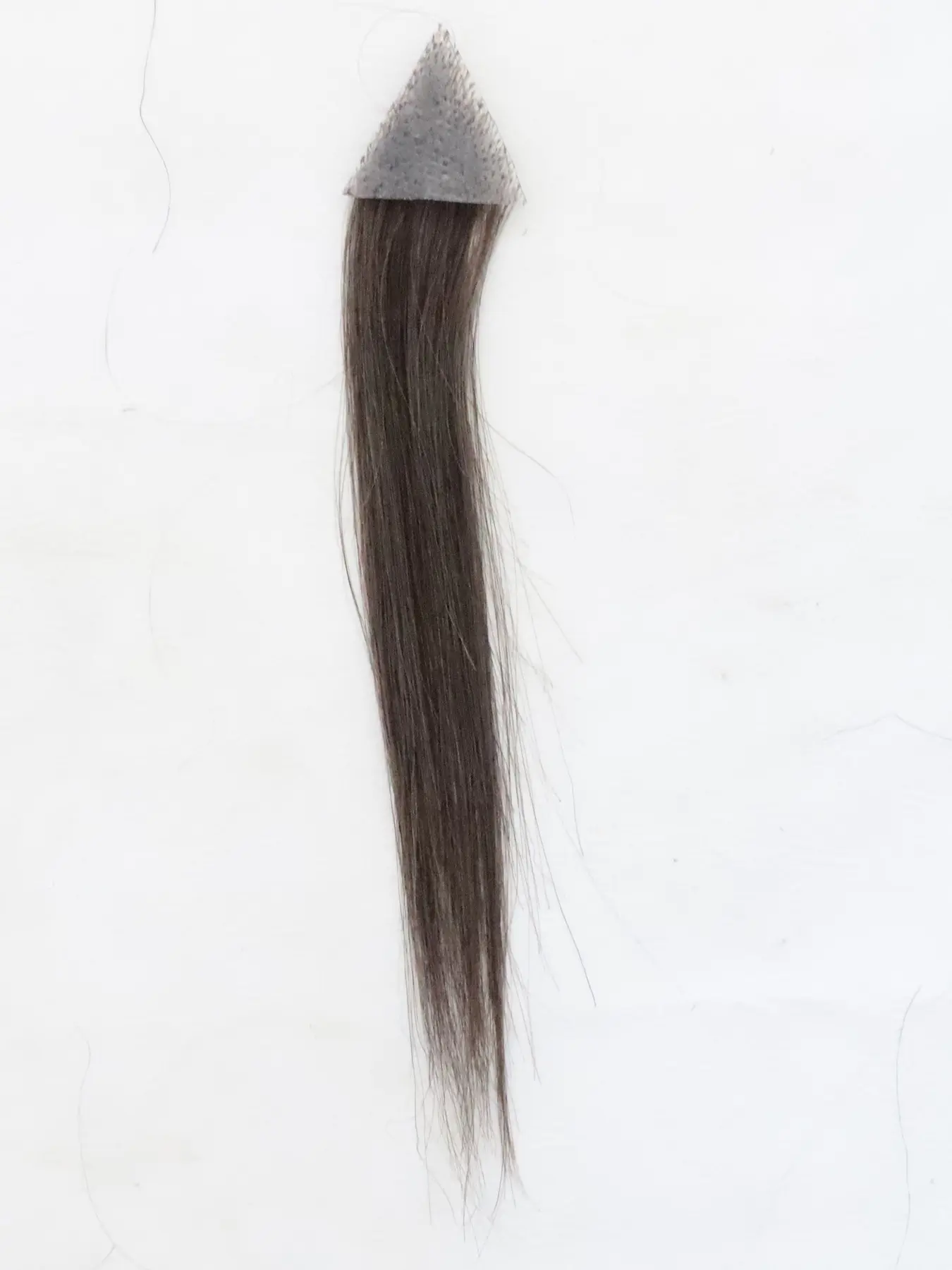 Men's Invisible PU Hairline Patch, Hair Extensions, Straight Human Hair Triangle Frontal Piece with Skin Base, Lightweight Breathable for Precise Coverage and Effortless Daily Styling, Ideal Hair Replacement for Alopecia, Sparse Hair