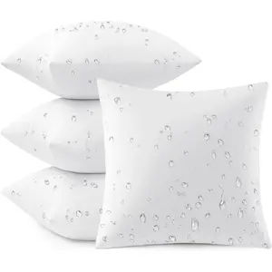 Pillow Inserts 18x18 Pack of 4 Waterproof Throw Pillow Inserts Decorative 100% Virgin Fibers Filling for Sofa Couch