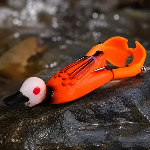 Spinning Propeller Duck Topwater Soft Bait 9cm 11.7g, 10 Colors, Silicone Bass Grouper Lure, Spiral Fin Design for Lifelike Action, Tangle-Free Freshwater Saltwater Fishing Tackle