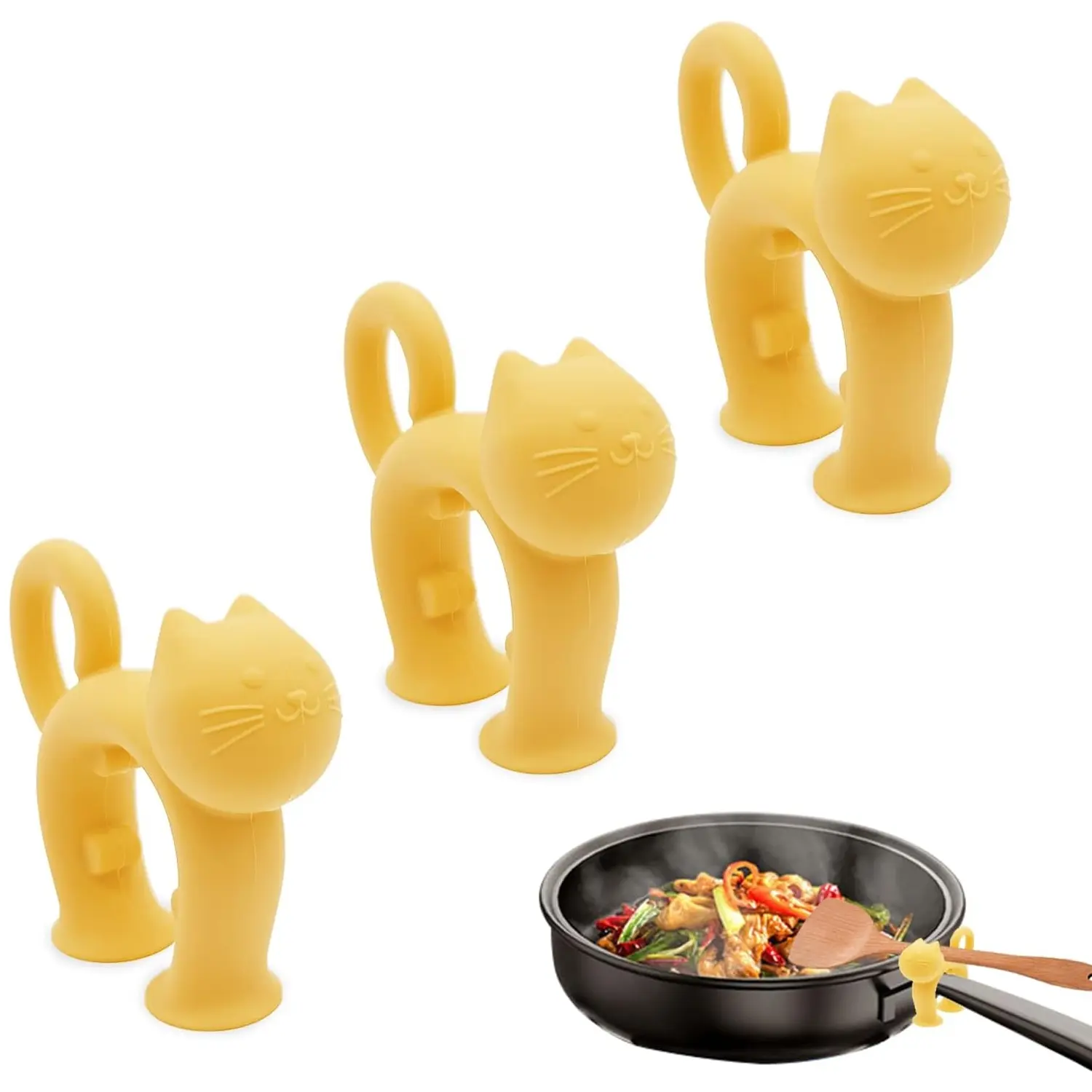 Silicone Spatula Rack, Anti-Overflow Soup Spoon Holder, Kitchen Storage Organizer, Mobile & Stove Compatible Design