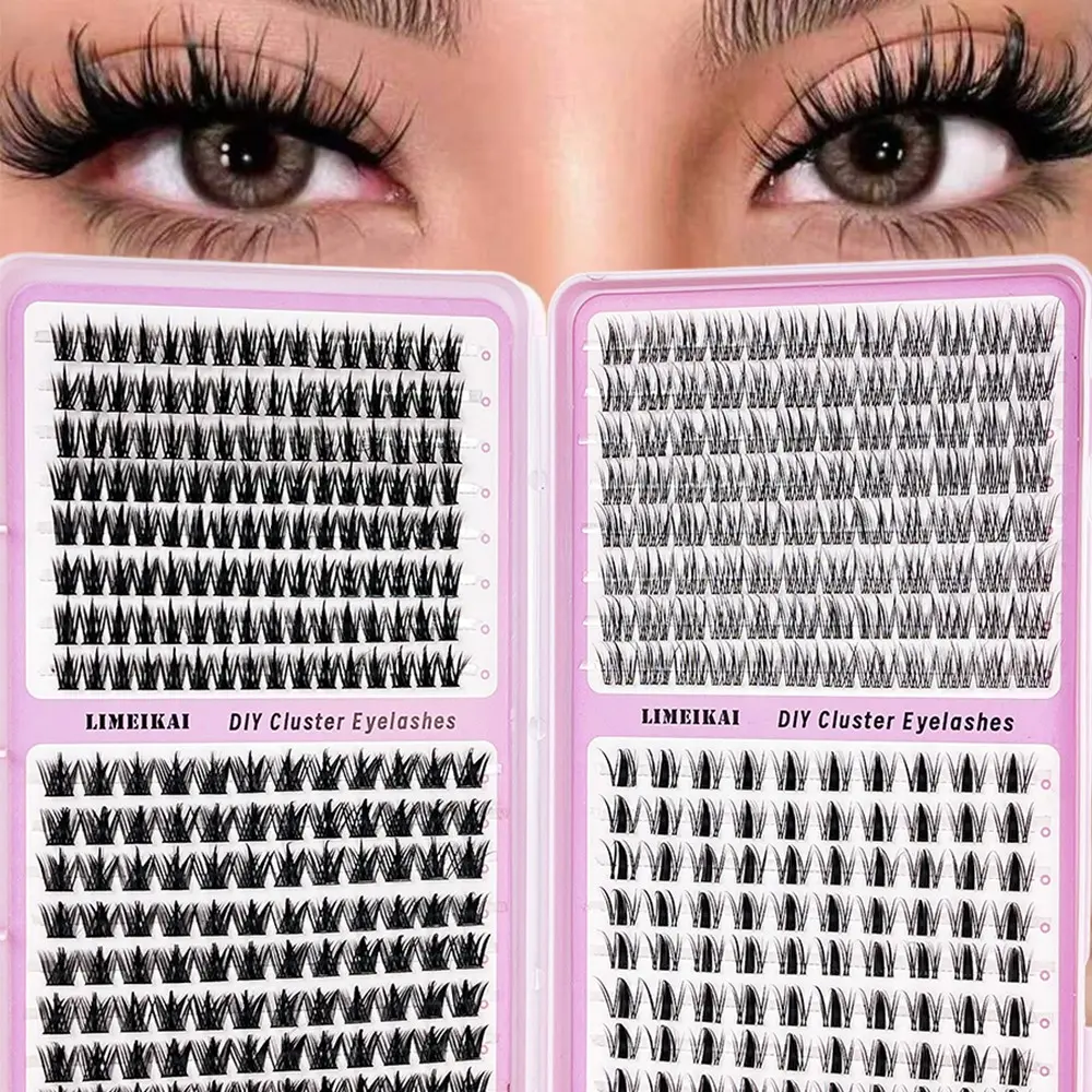400pcs Lashes Book, C-Curling, Fluffy Soft, 3D Faux Mink False Eyelashes, DIY Light Eyelashes, Makeup, Extension Eye Lashes, DIY at Home