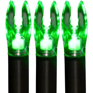 Fit Universal Size Green Lighted Arrow Archery Nocks, 3 Pack, Model:NT-305