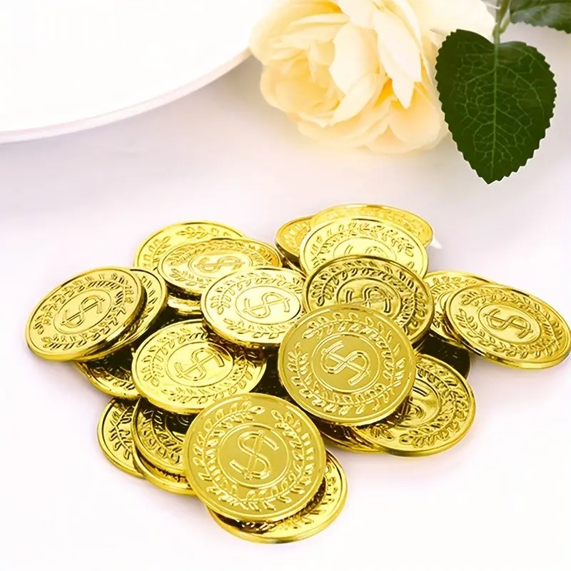 Plastic Game Coins, Perfect for Party Gifts, Treasure Hunt Games, Party Supplies, Fun and Engaging Accessories