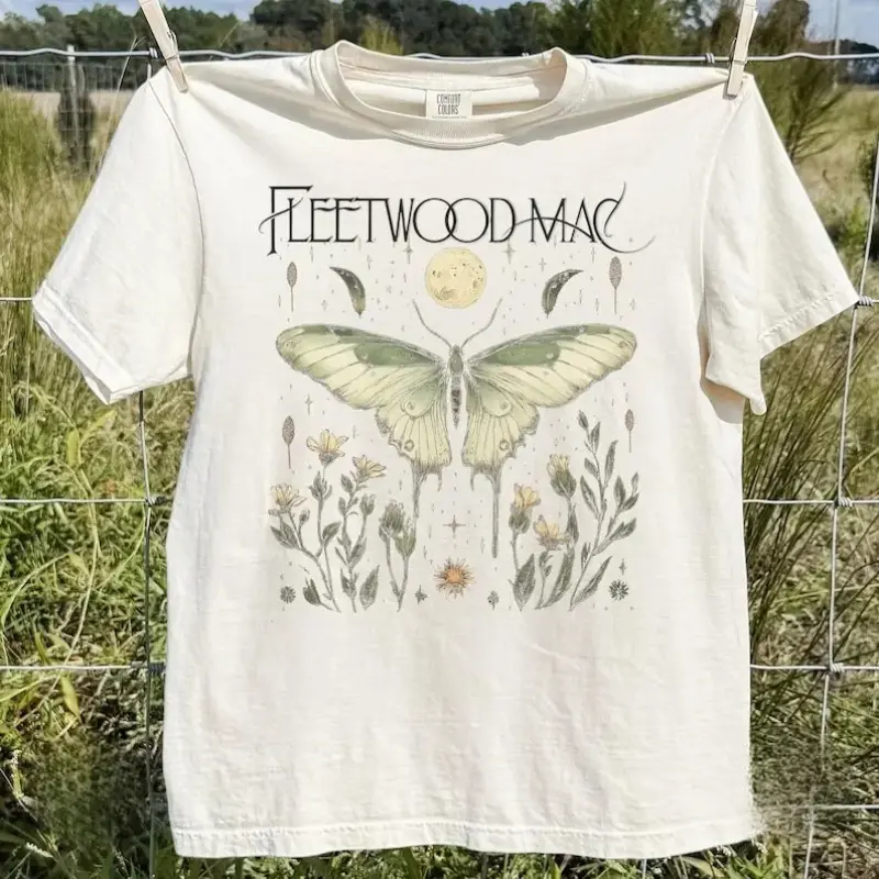 Comfort Colors Vintage Inspired Band Tee, Nature Inspired Summer Tee, Gift for Her Cotton Tee
