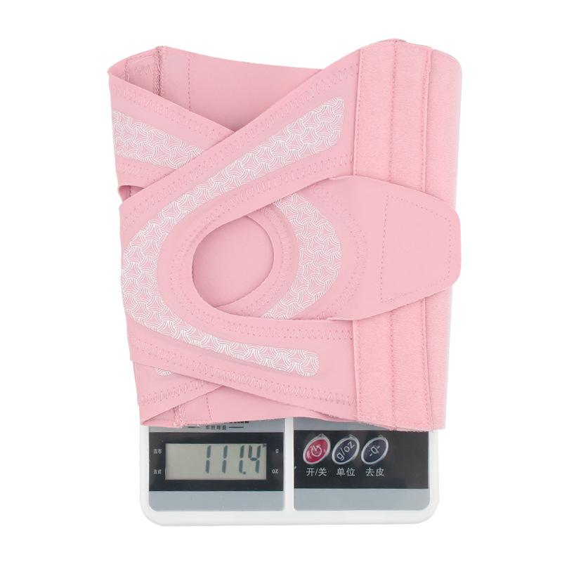 Thin sports knee pads with meniscus joint cross straps and pressure sleeves for running, knee support and patella stabilization