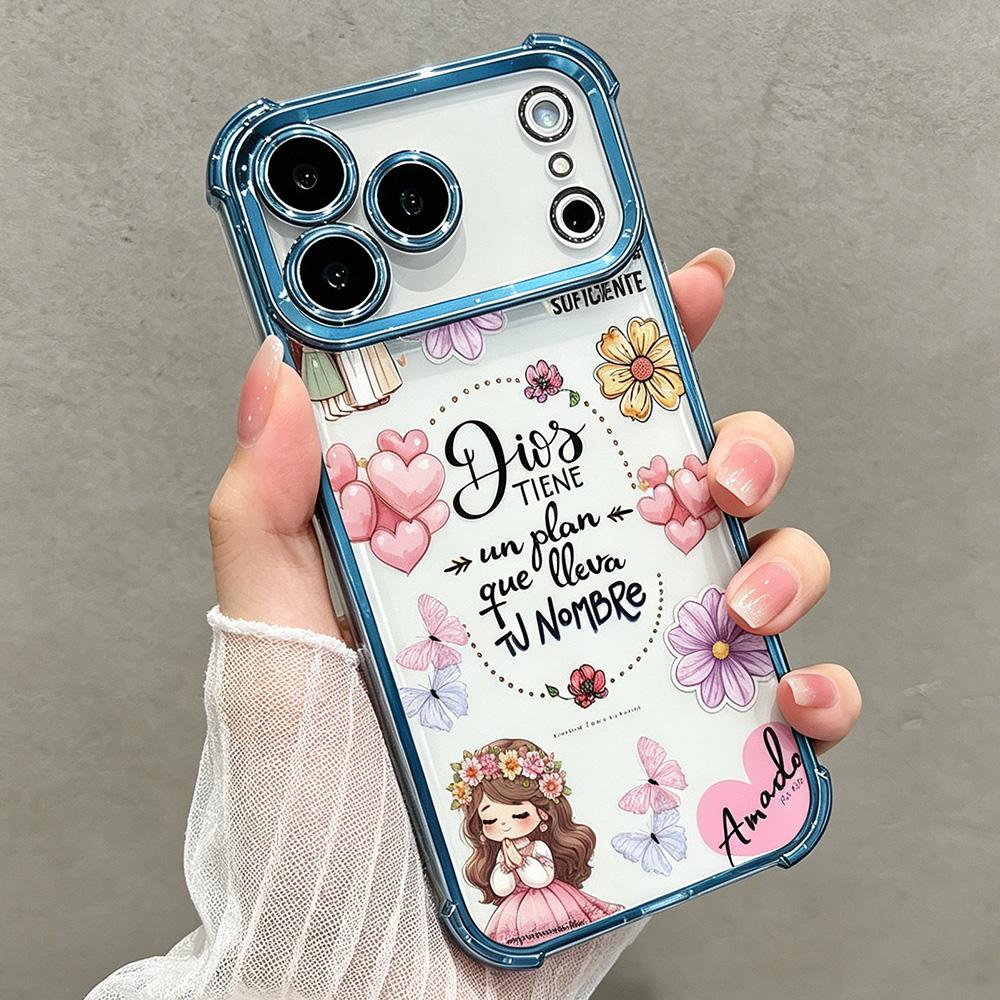 God Has a Plan Phone Case for iPhone 17 17 Pro Max Air 16 16 Pro 15 15 Pro Max Plus 14 14 Pro Max Plus 13 12 11 E Soft TPU phonecase Shockproof Durable Protective Cover Faith Gift Floral Curve cover gift Phone Case Protection DDSJ260422001